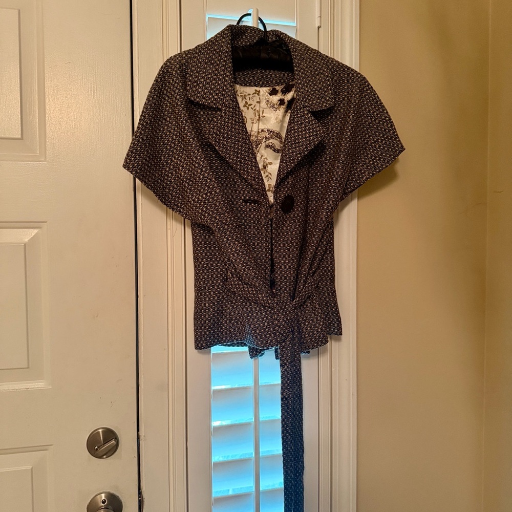 Sugarlips Elegant Black and White Cape Jacket